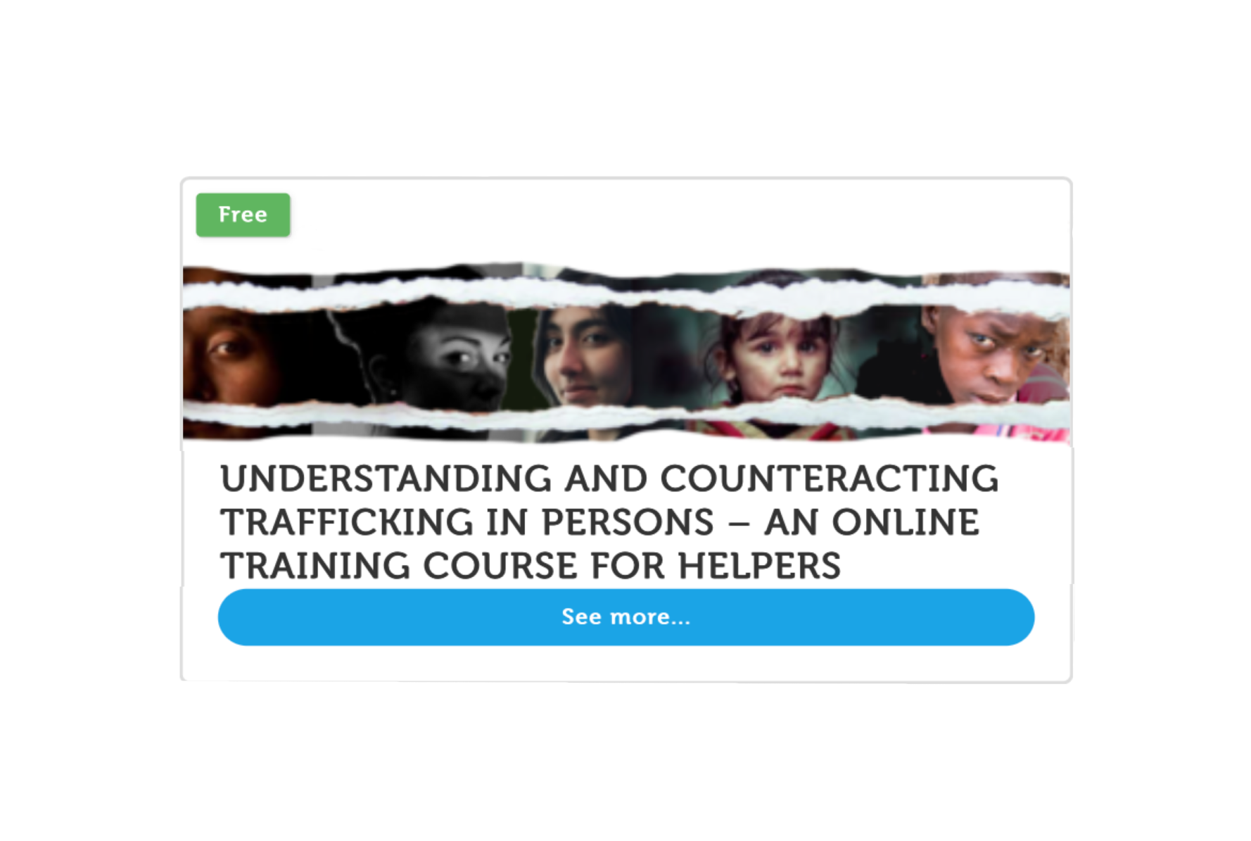 Our course on human trafficking in English, French, Spanish, German, and Italian