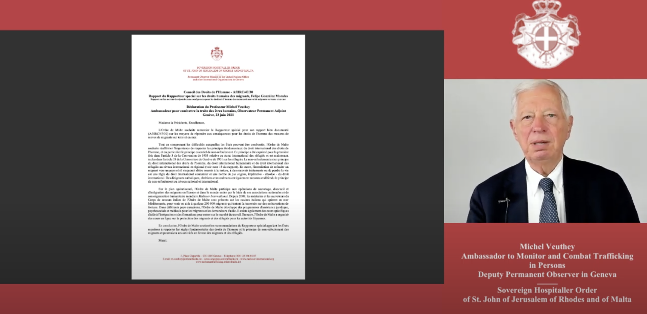 Human Rights Council – A/HRC/47/30 – Statement by Professor Michel Veuthey – Geneva, 24 June 2021