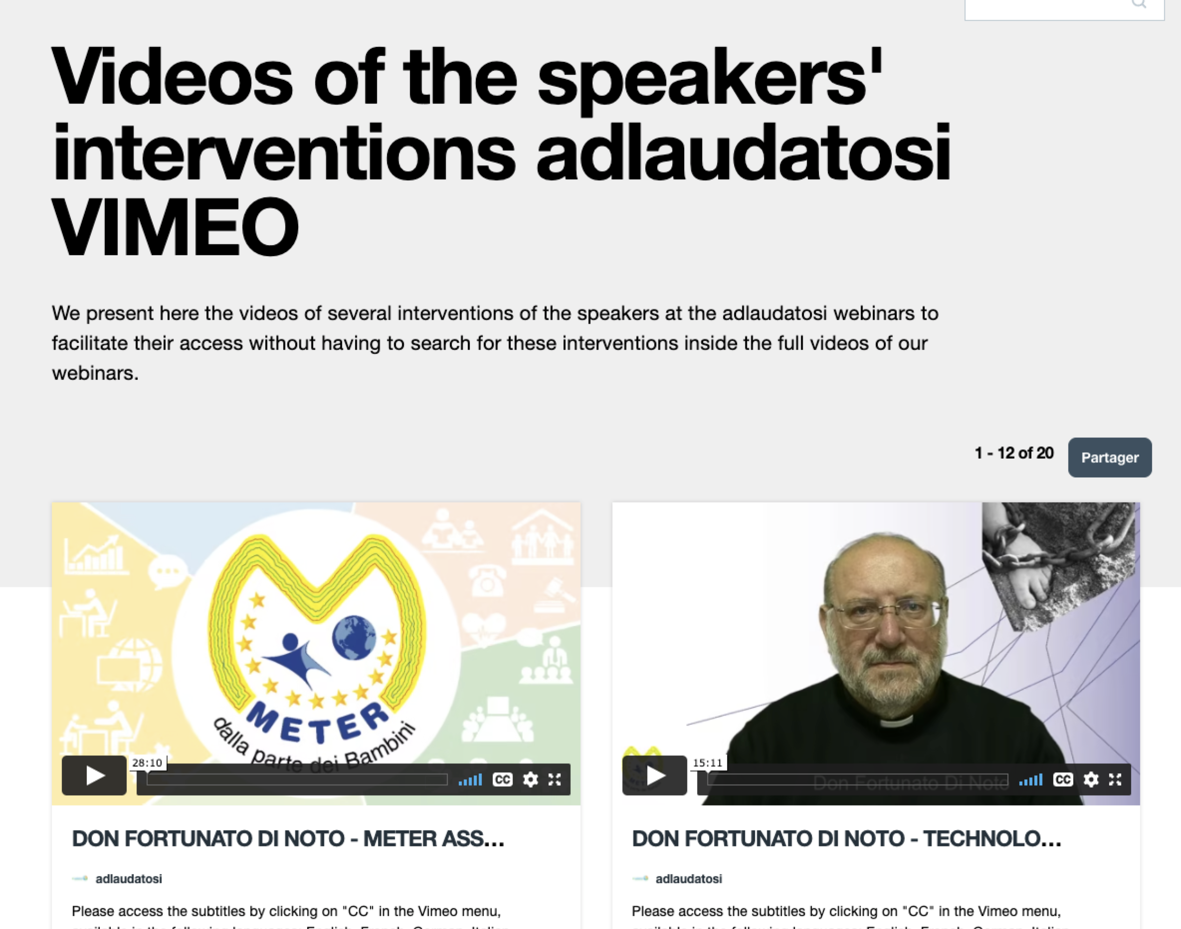 Orden of Malta – Speakers’ Interventions adlaudatosi Videos