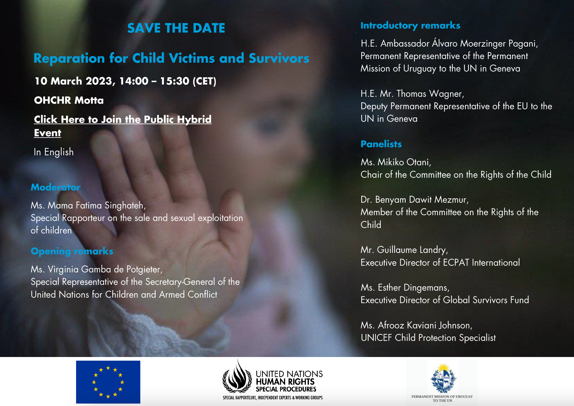 Report of the Side-Event organized by the UN Human Rights Special Procedures on Reparation for Child Victim and Survivors of Sale and Sexual Exploitation